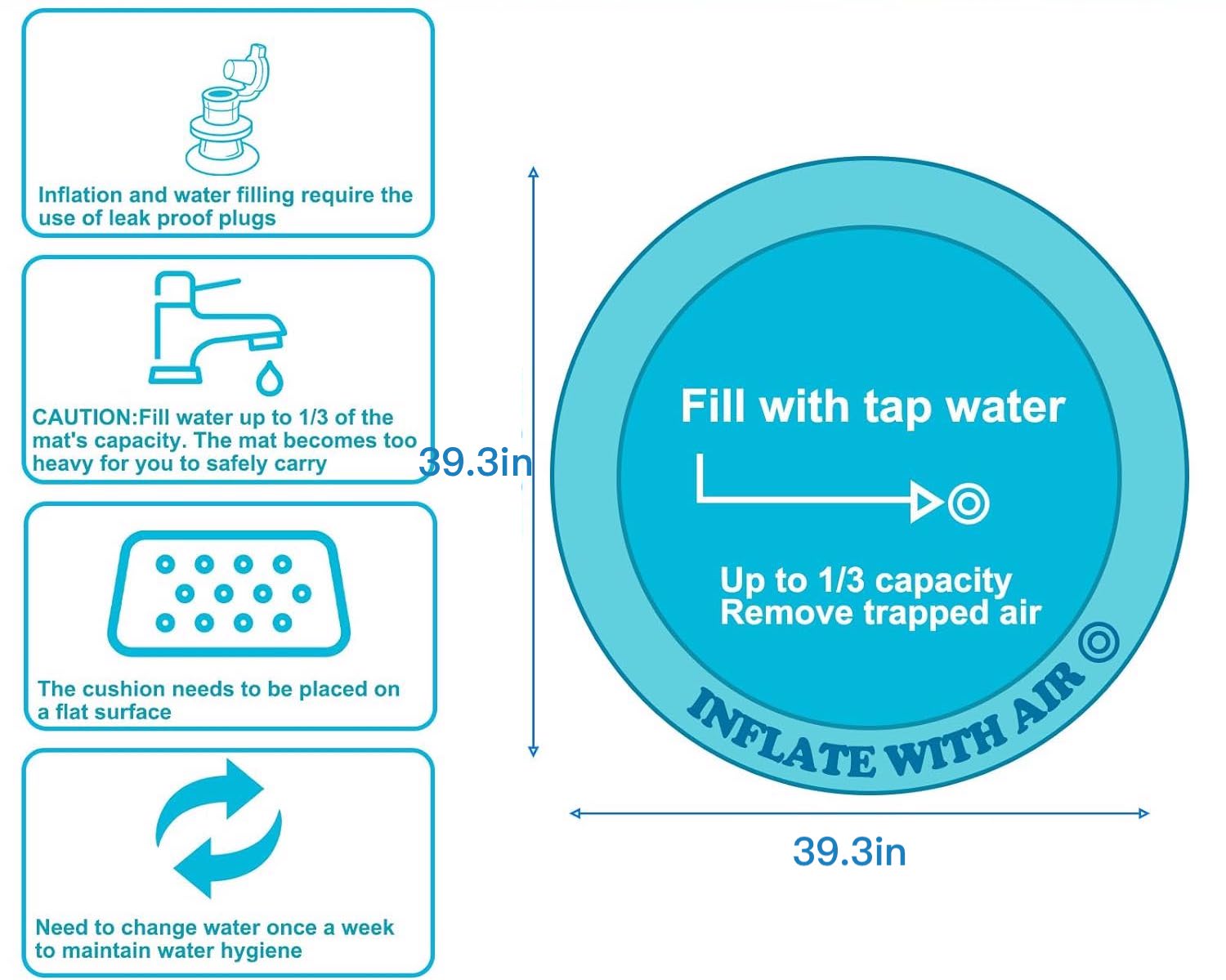 Omo Omo™ 2pcs Water Sensory Playmat with Air Pump