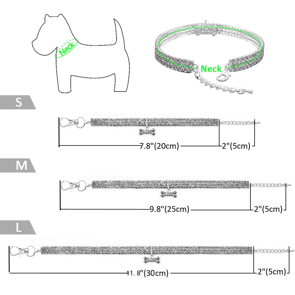 Omo Omo™ 2pcs Dog Collar with Adjustable Elastic Bone Pendant