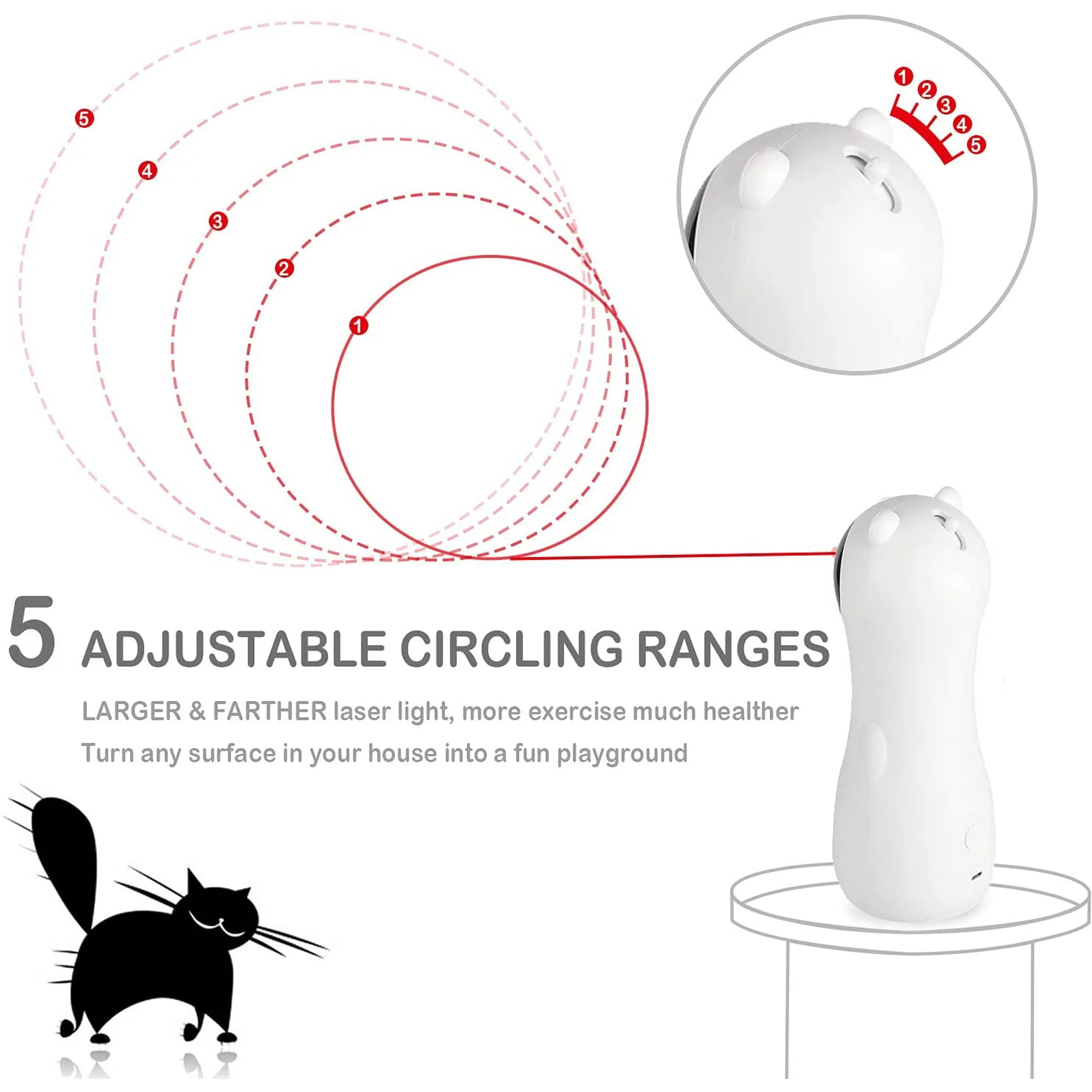 Omo Omo™ Interactive Cat Laser Toy Automatic for Indoor Cats