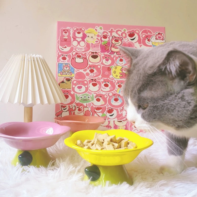 Omo Omo™ Ceramic Flower Cat Bowl