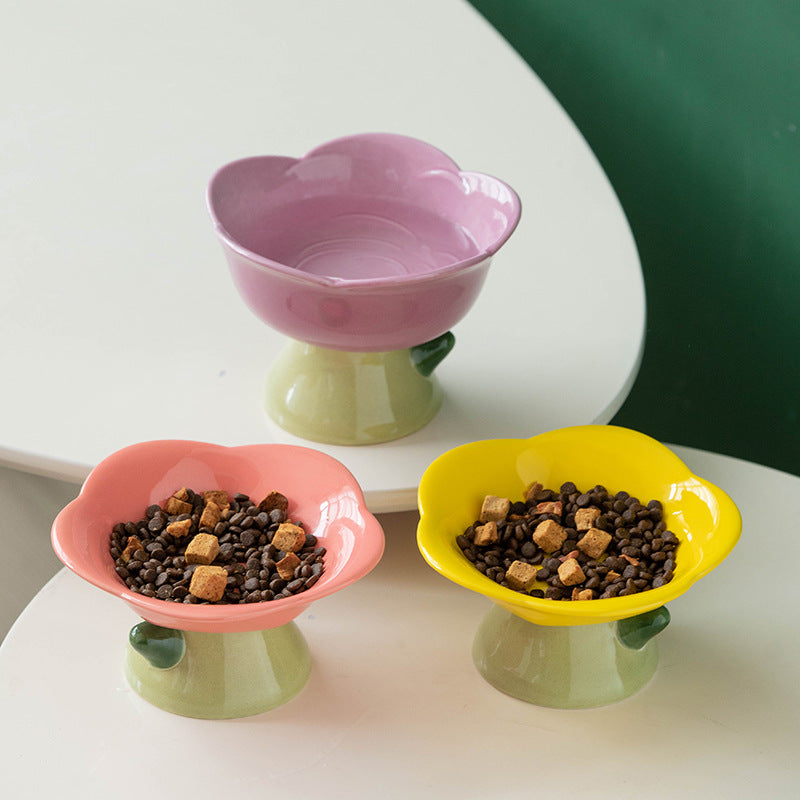 Omo Omo™ Ceramic Flower Cat Bowl