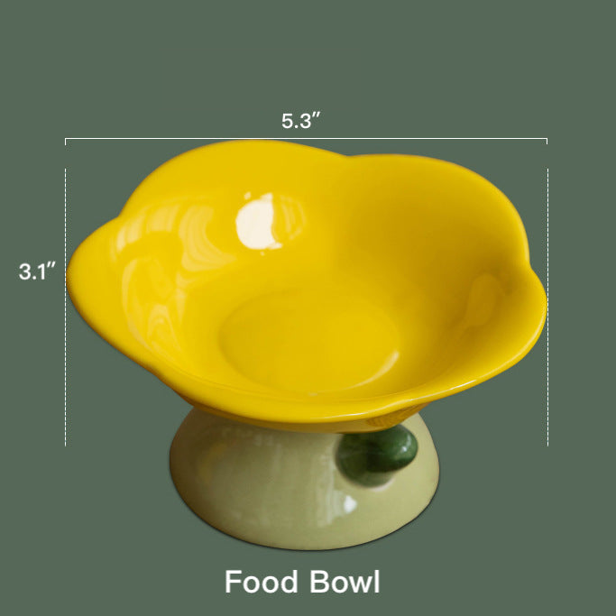 Omo Omo™ Ceramic Flower Cat Bowl