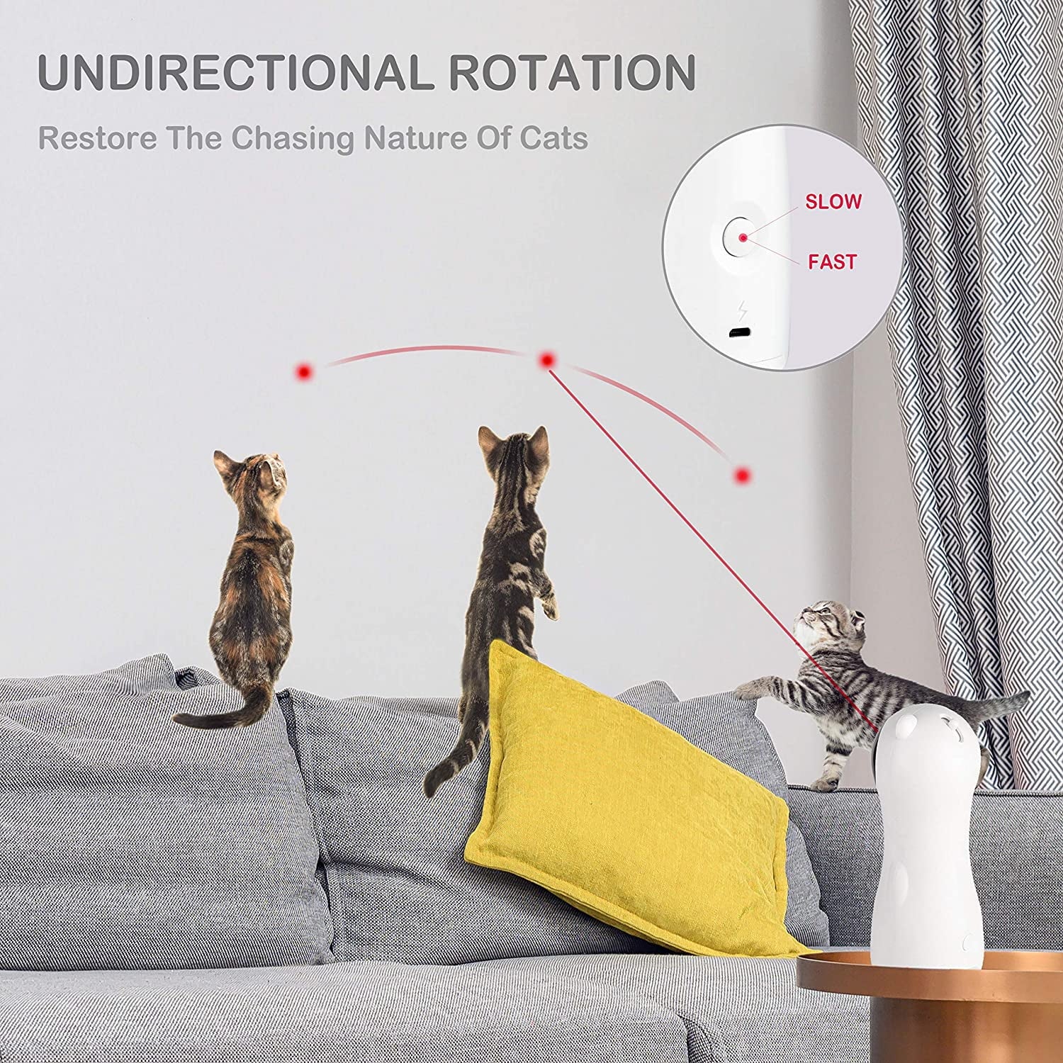 Omo Omo™ Interactive Cat Laser Toy Automatic for Indoor Cats